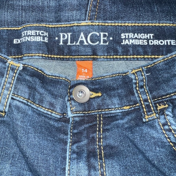 2 Pairs Children’s Place Boys Jeans Size 14 Straight Stretch Style - Picture 2 of 7